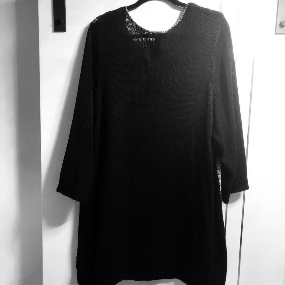 Plus Size 4X Ombré Bl/Grey Tunic Sweater Pennington’s - Picture 2 of 7